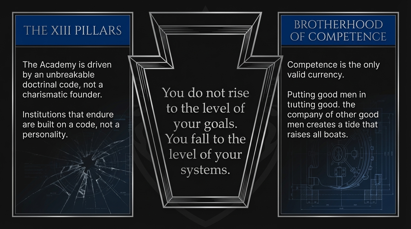 The XIII Pillars and Brotherhood of Competence